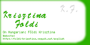 krisztina foldi business card