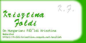 krisztina foldi business card